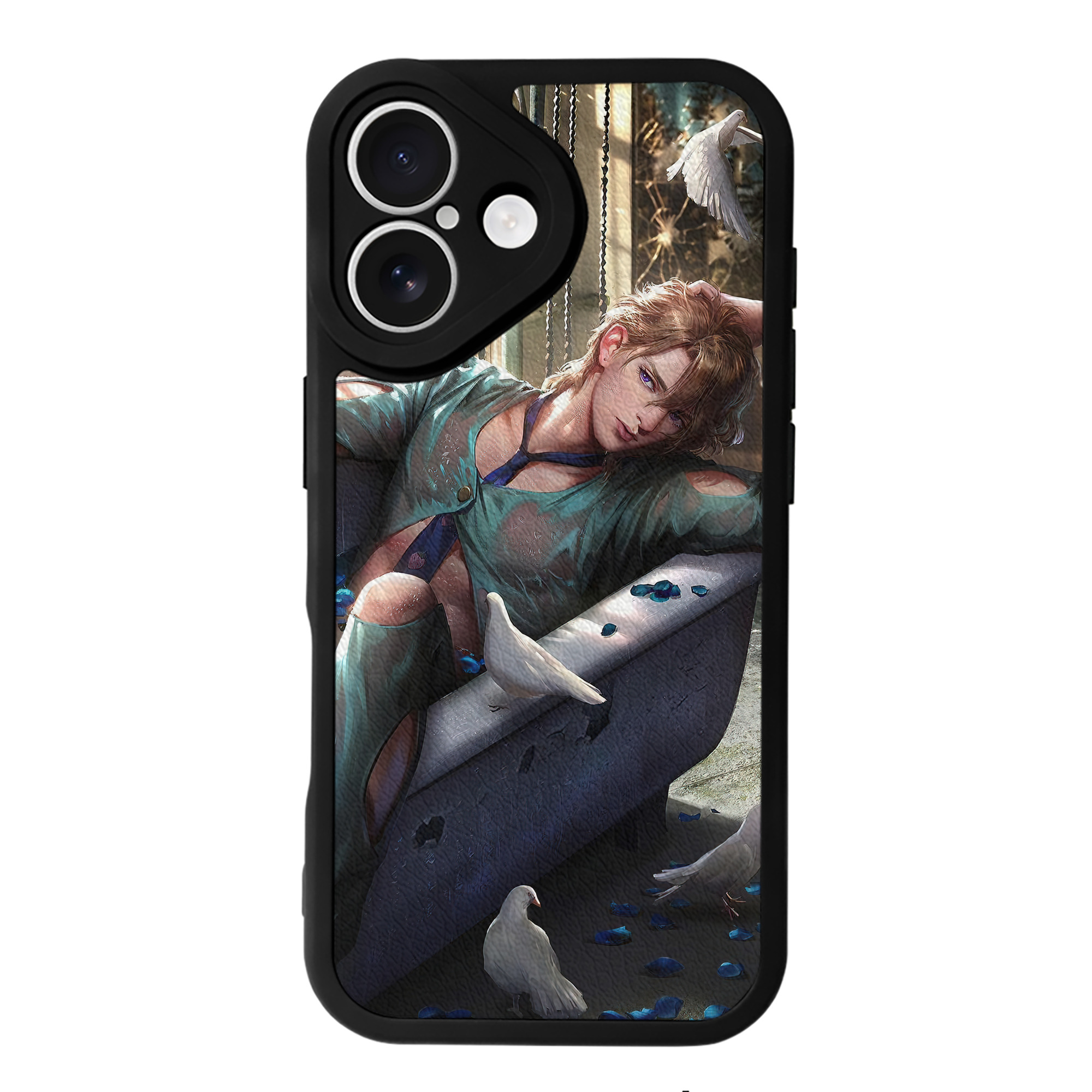 （画像用） ジョジョの奇妙な冒険 JoJo's Bizarre Adventure 【iPhone 16シリーズ対応】シリコンスマホケース（レザー調） 材質：シリコン